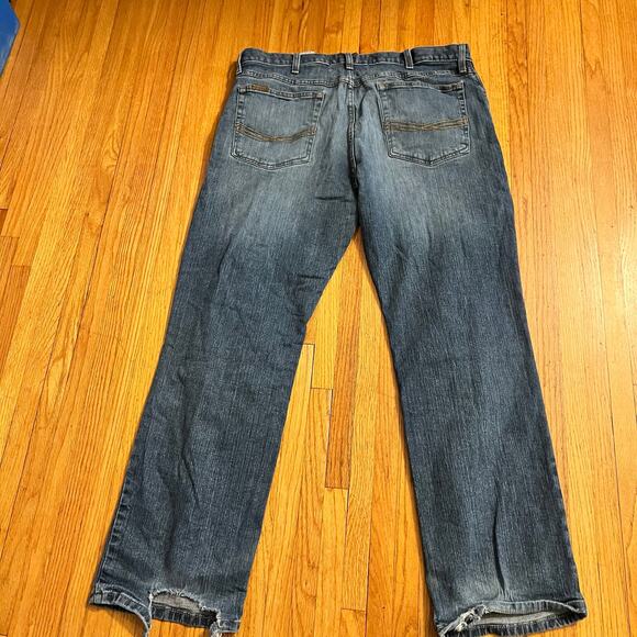 Ariat Jeans Mens 38 X32 Low Rise Boot Cotton Whisker Blue Denim Western - Picture 3 of 11